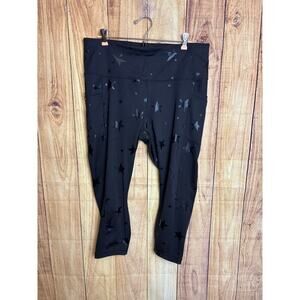 Yogalicious Lux Black Star Leggings Size 1X